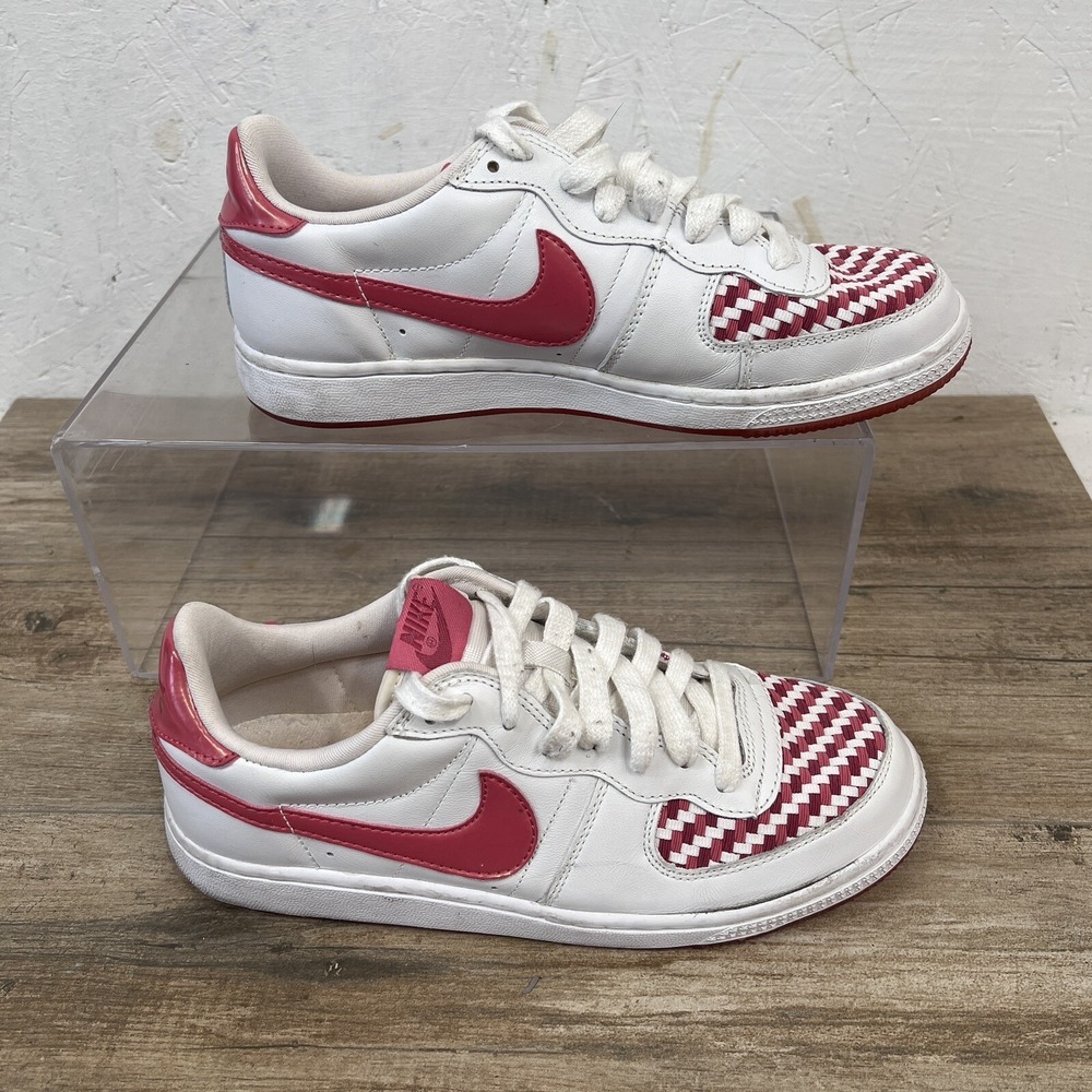 Nike Nike Air Force 1 Premium White Woven Pink 309096-161 Woman's 8.5 VTG 2005